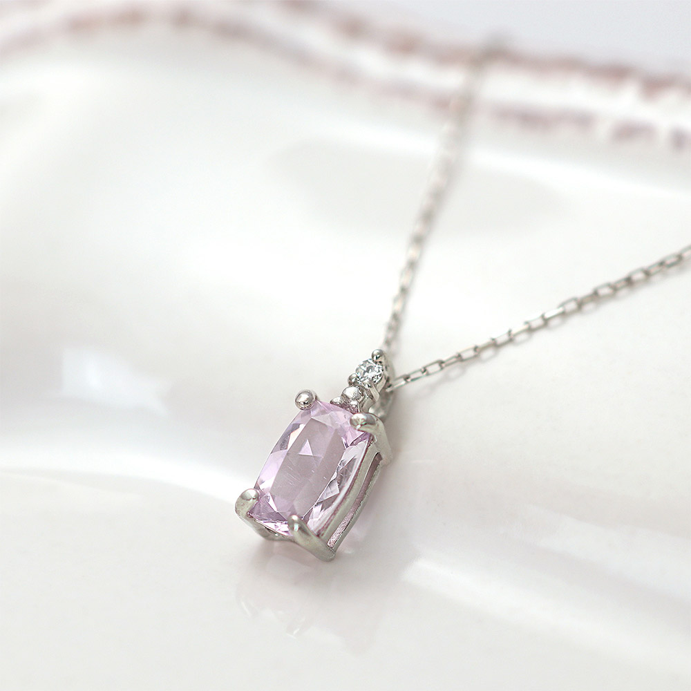 誕生日プレゼント Pt900 ピンクインペリアルトパーズ&ダイヤモンド ネックレス プラチナ900 |ギフトに【ジュエリーローラ公式通販】